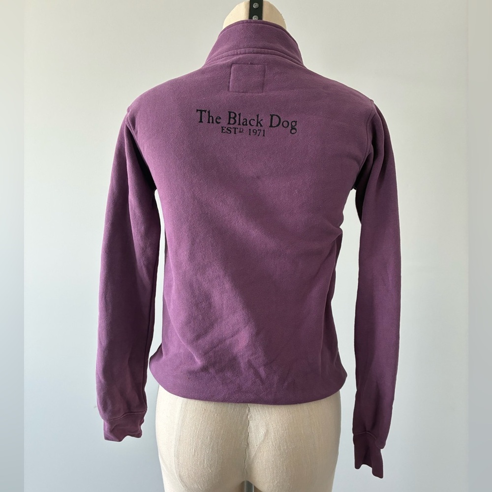 The Black Dog Purple High Neck Pullover Sweatshirt - Picture 5 of 12